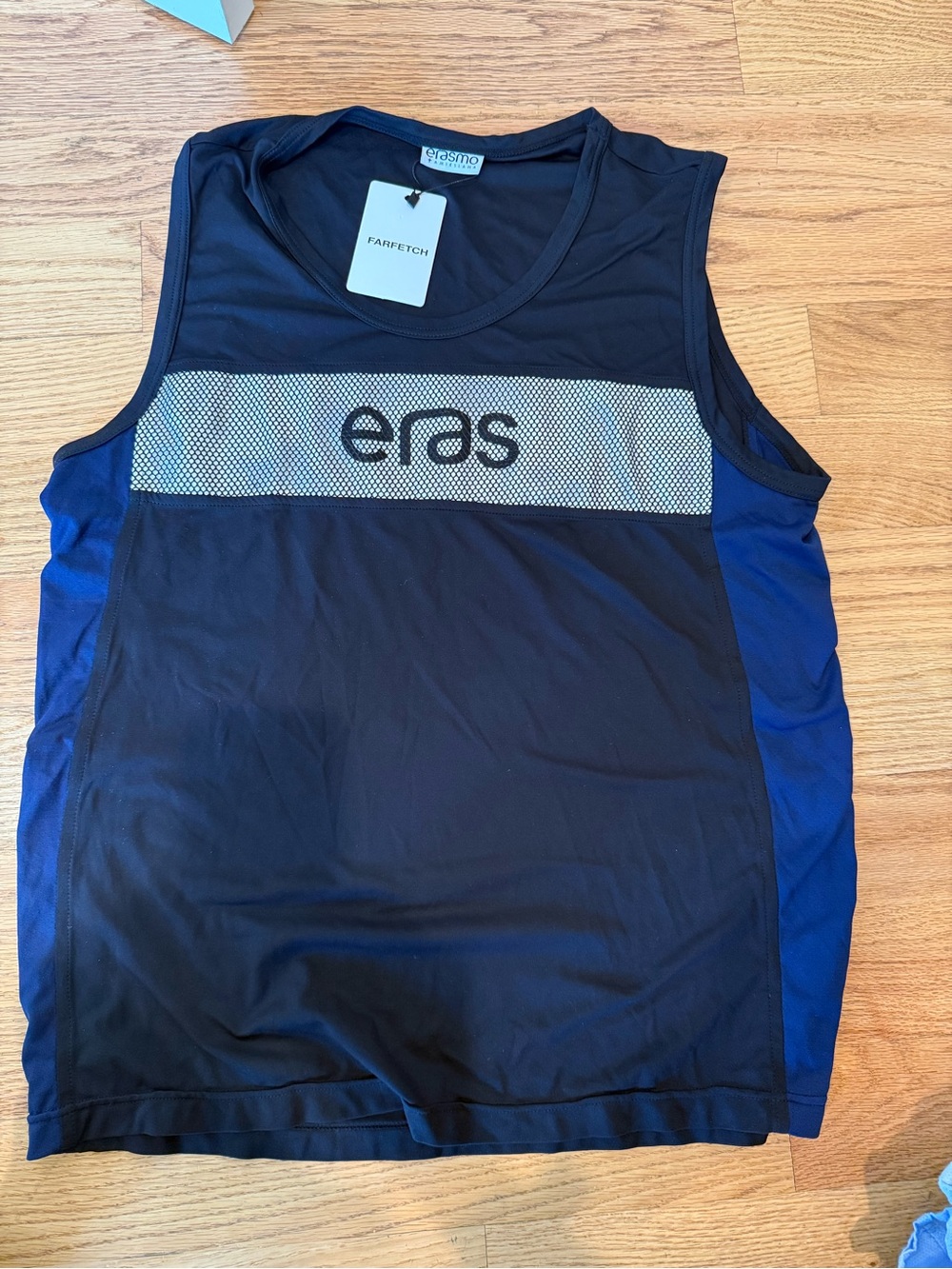 Ras Performance Men's Black & Blue Sleeveless Jersey